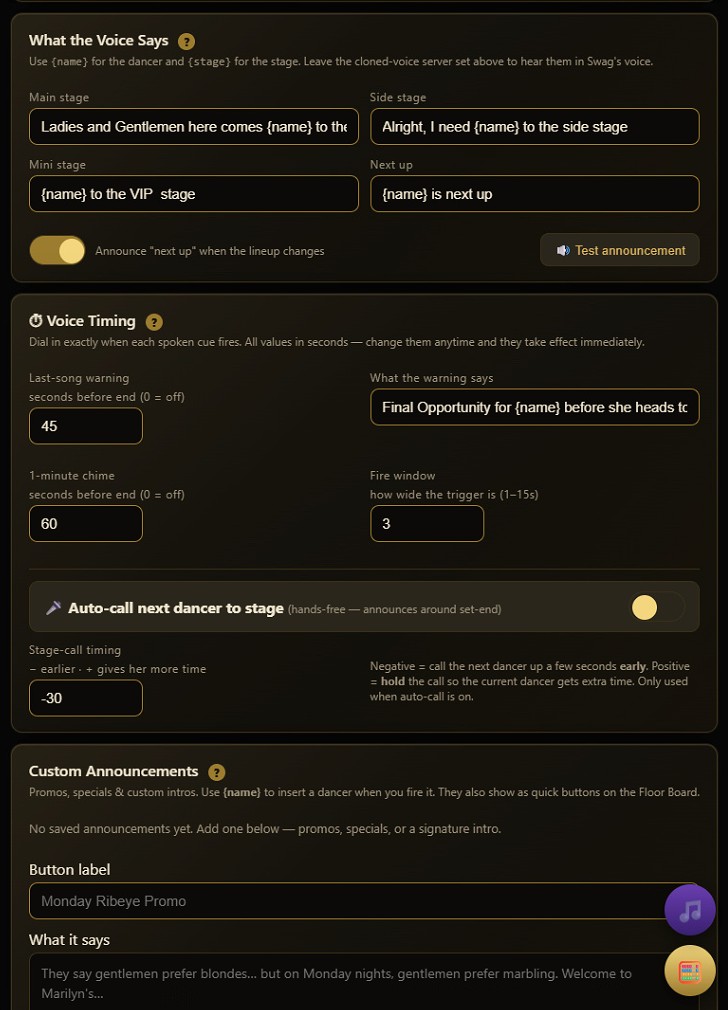 Voice Automation Settings